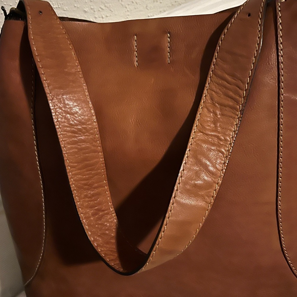 Gorgeous Marta Ponti Italian Leather Tote in Cognac